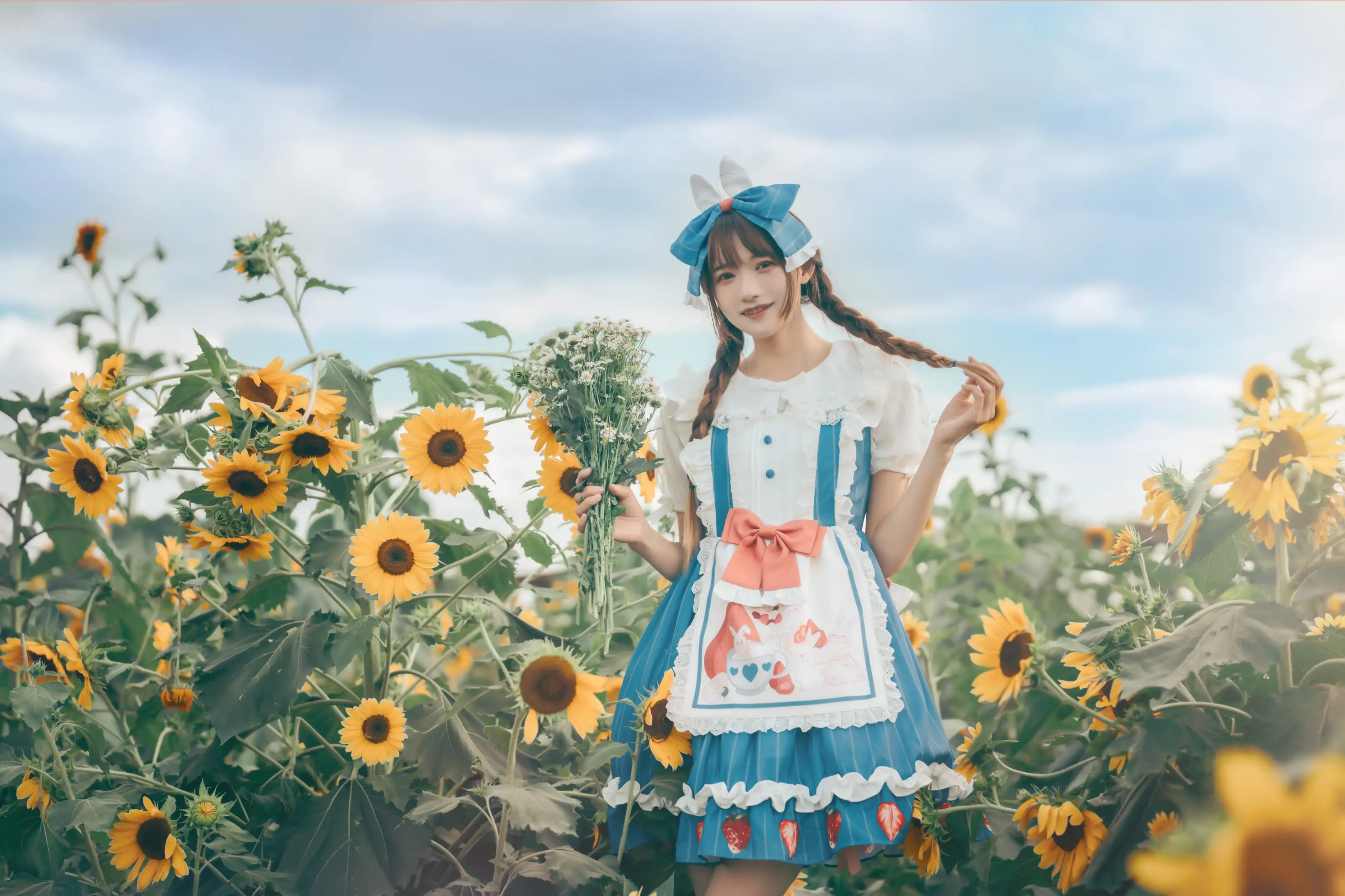 [艺图语] 2022.07.18 Vol.1515 – 甜甜向日葵女孩 兔子Zzz不吃胡萝卜#[32P]-8