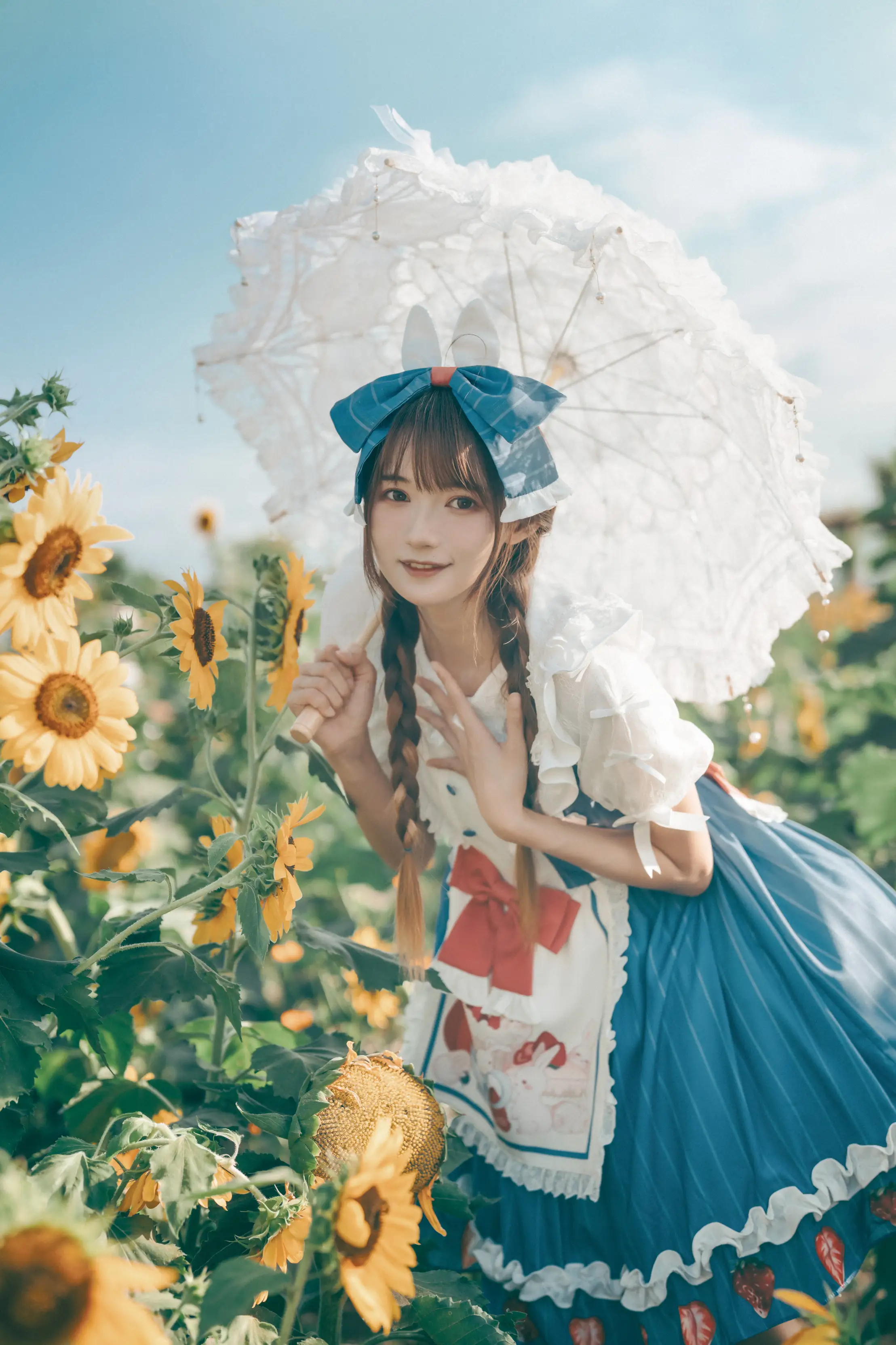 [艺图语] 2022.07.18 Vol.1515 – 甜甜向日葵女孩 兔子Zzz不吃胡萝卜#[32P]-9