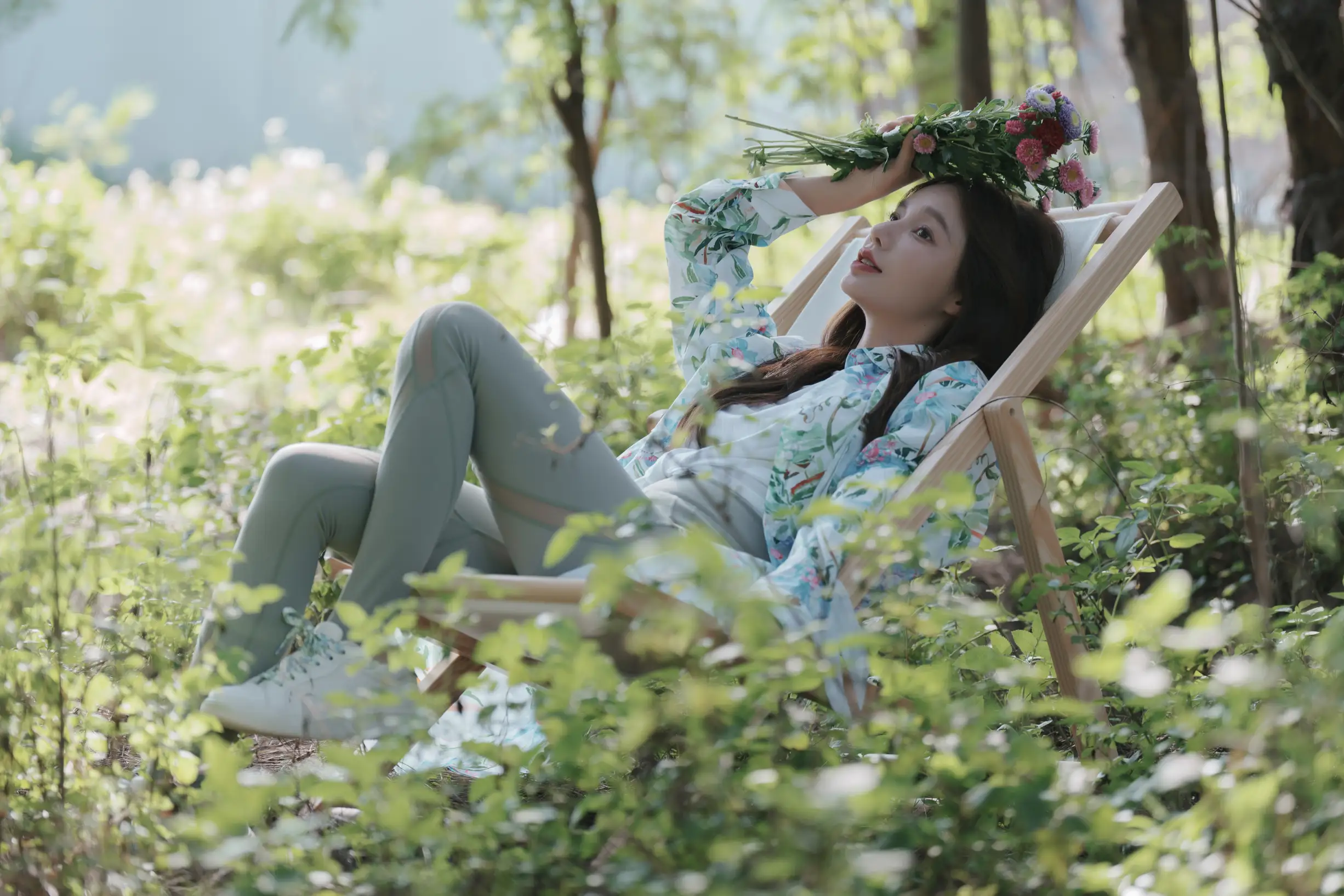 [艺图语] 2022.08.11 Vol.1678 – 氧气女孩的盛夏密林 姝雯同学#[53P]-1