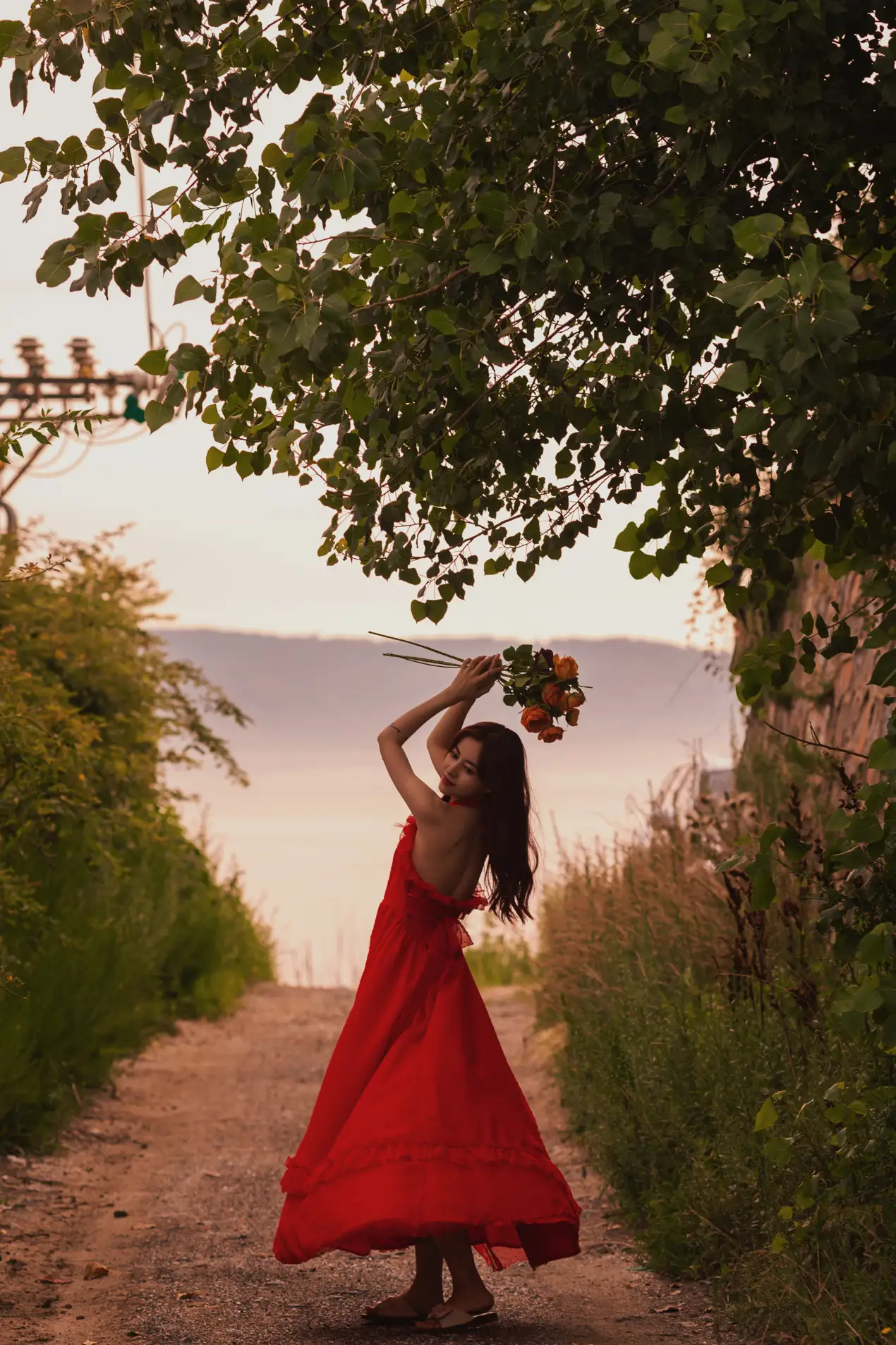 [艺图语] 2022.09.02 Vol.1849 – 海边夕阳和红裙女孩 壹萱-#[33P]-5