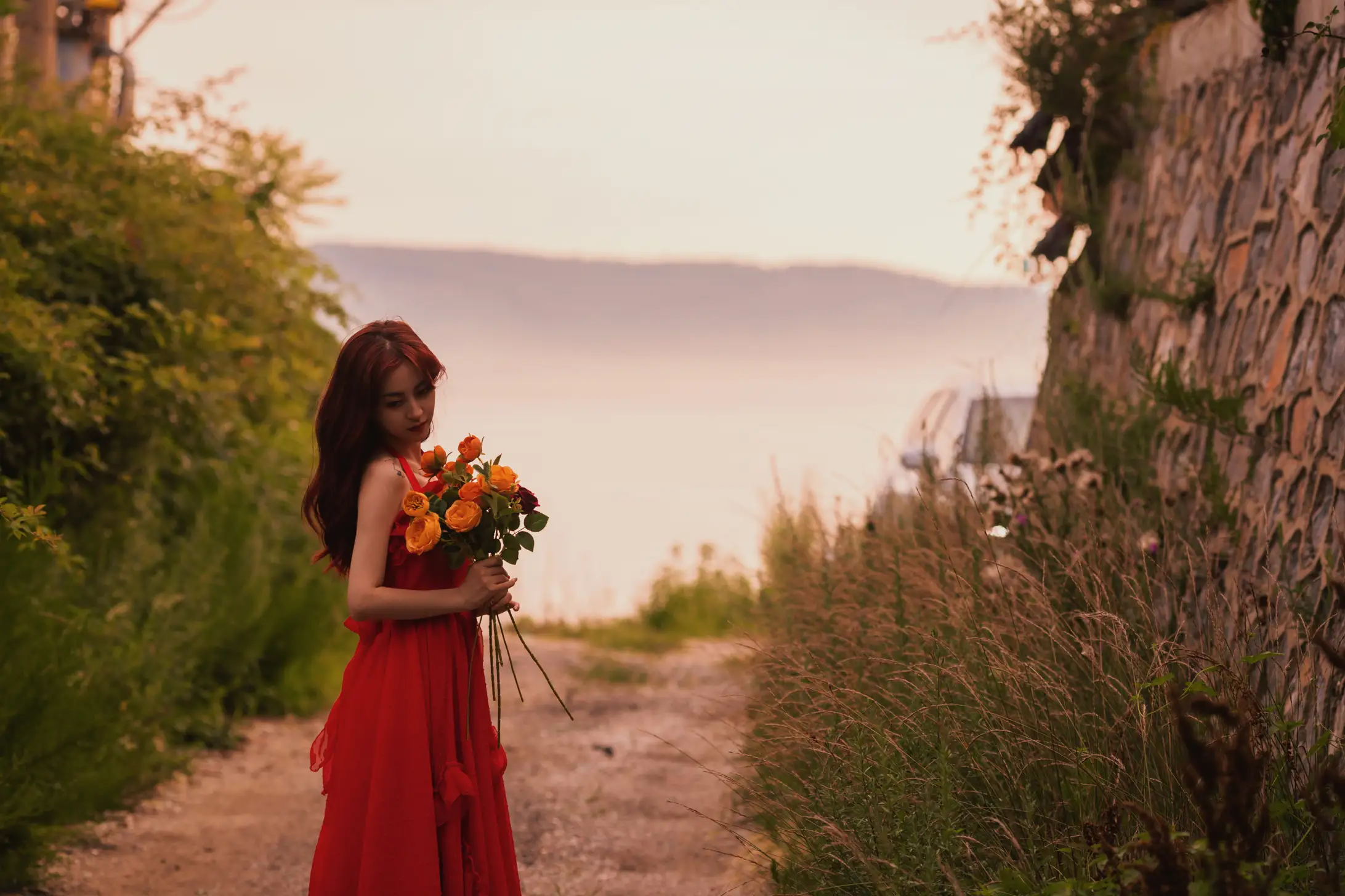 [艺图语] 2022.09.02 Vol.1849 – 海边夕阳和红裙女孩 壹萱-#[33P]-10