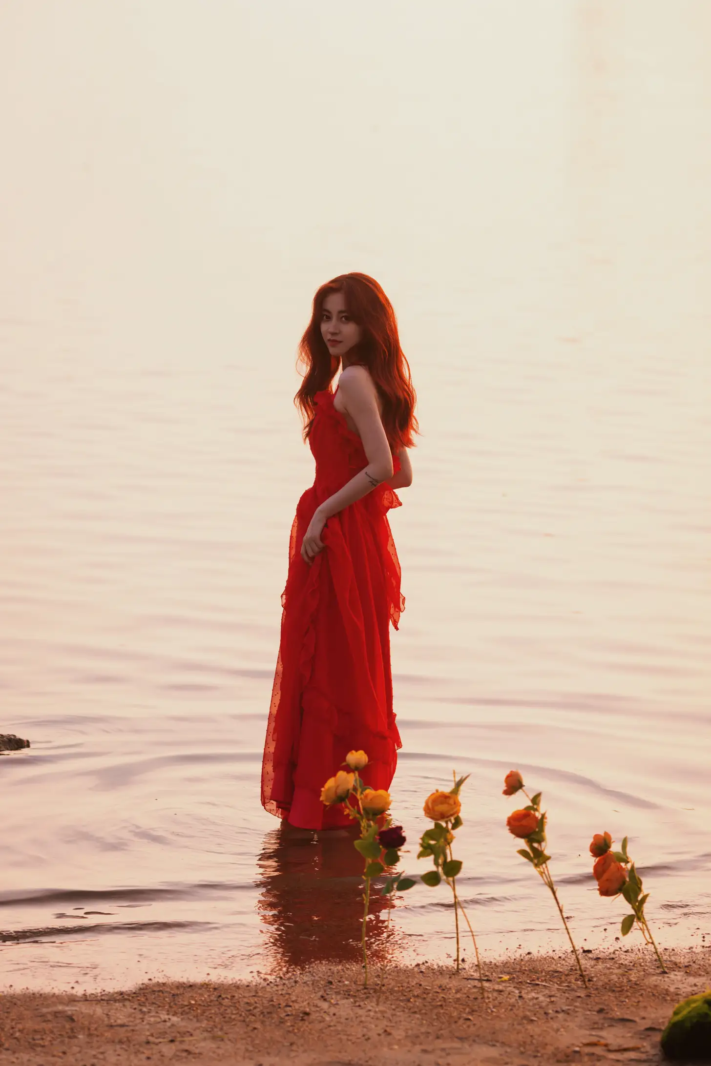 [艺图语] 2022.09.02 Vol.1849 – 海边夕阳和红裙女孩 壹萱-#[33P]-5