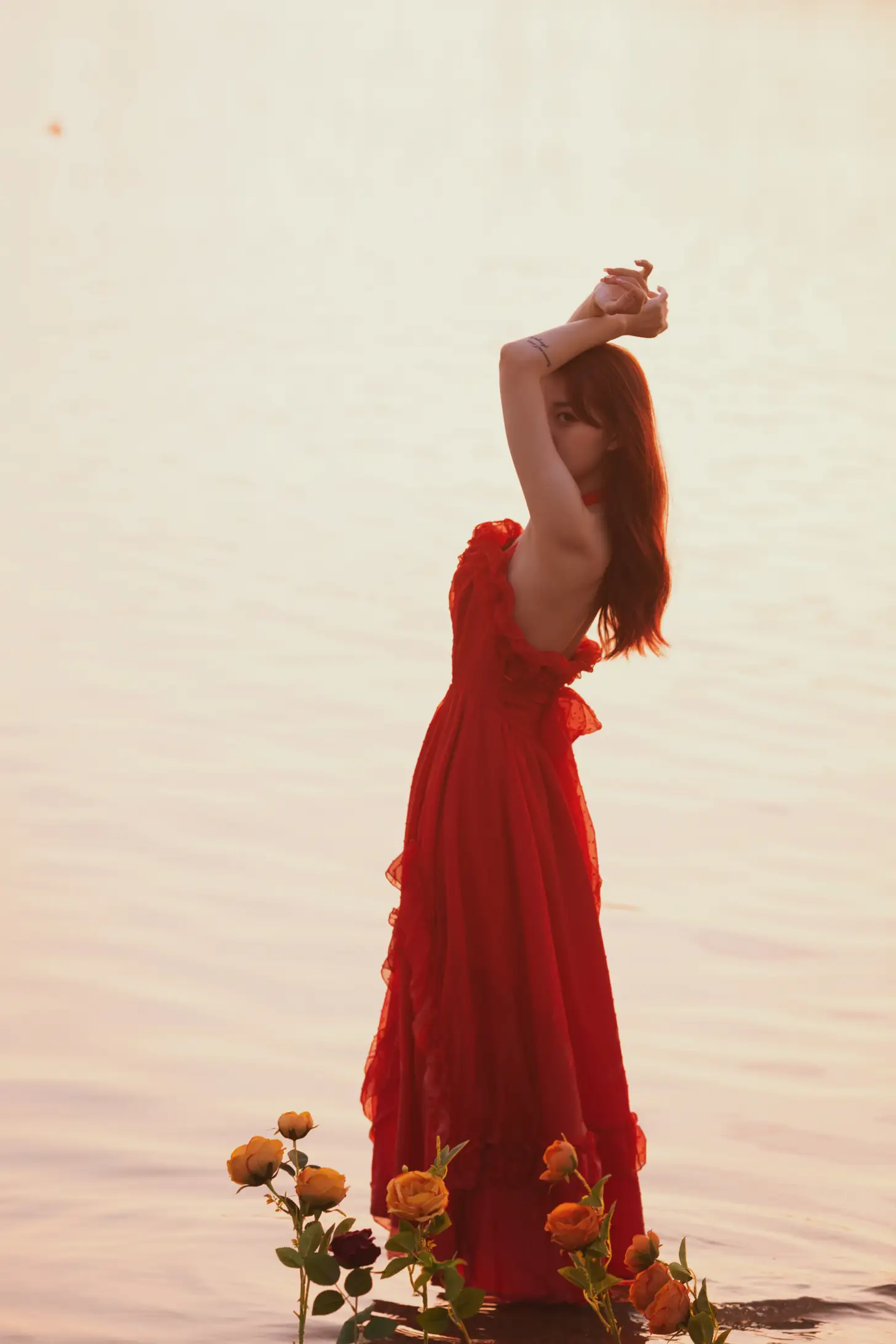 [艺图语] 2022.09.02 Vol.1849 – 海边夕阳和红裙女孩 壹萱-#[33P]-1